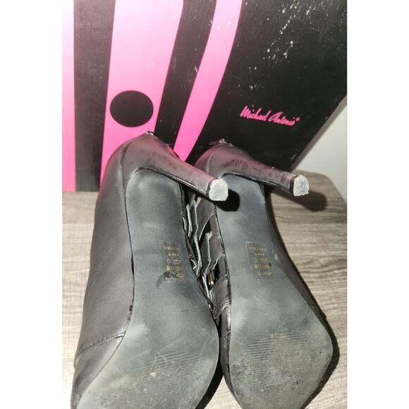 Michael Antonio Black Leather High Heel Boots - Size 8 - Picture 11 of 14